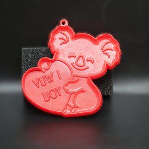 Vintage Hallmark Koala Cookie Cutter I WUV YOU 1980s